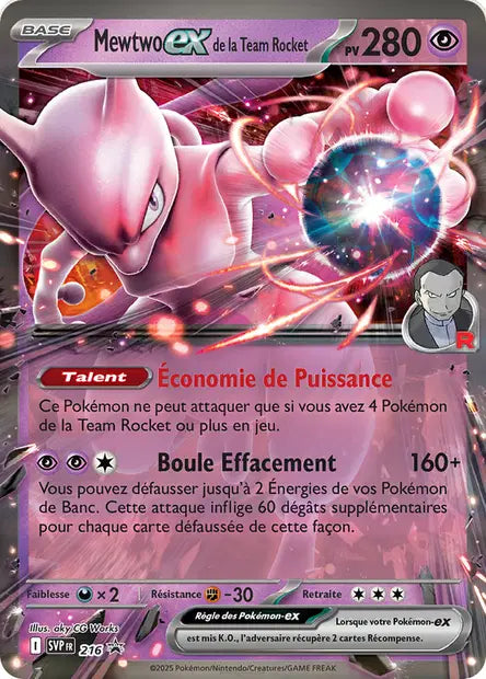 Mewtwo ex de la Team Rocket 216